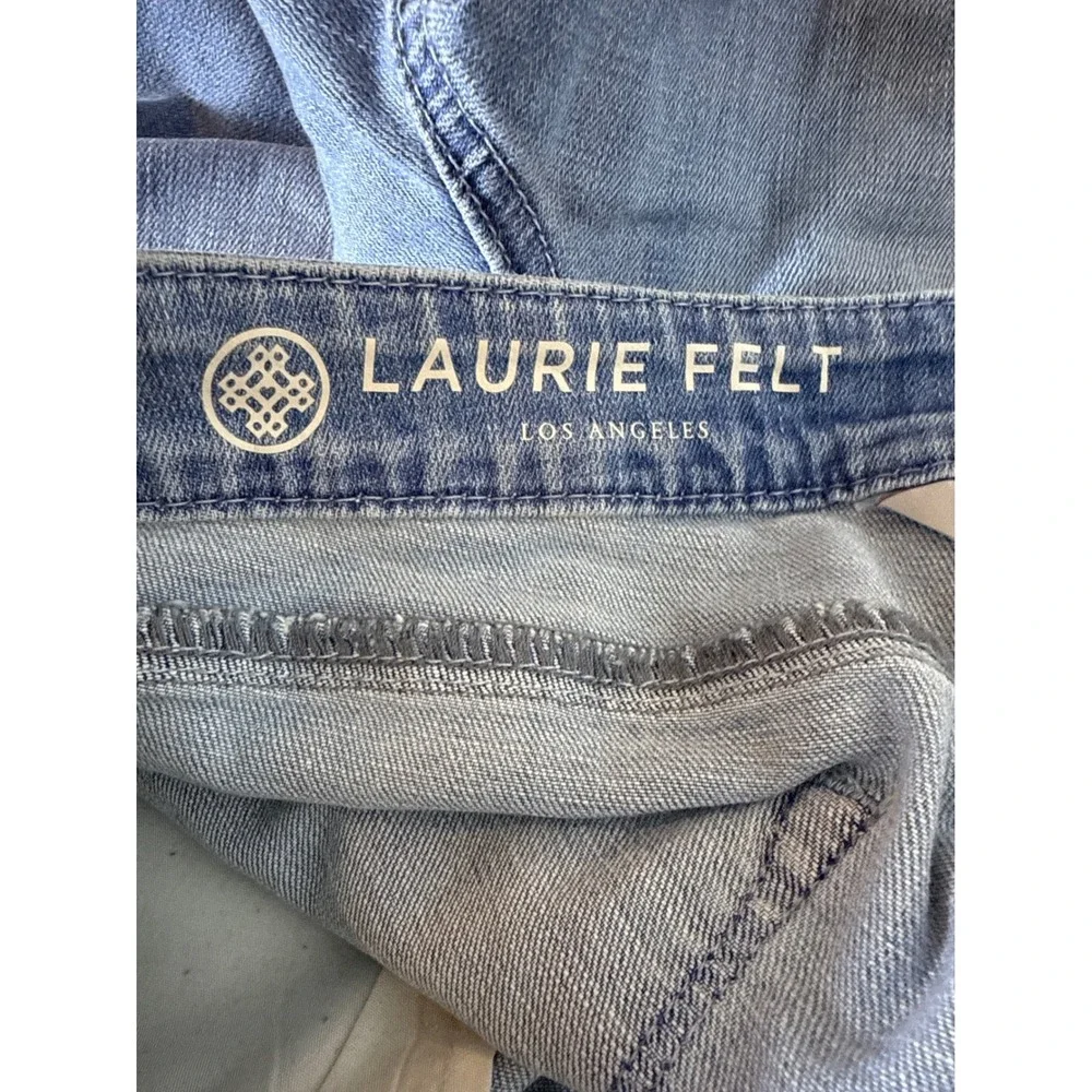 Laurie Felt Embellished Beaded Girlfriend Jeans Denim Pants Women's Plus Size 16